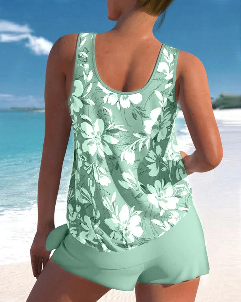 Tankini Dwuczęściowy Top Szorty Boy Short Lato