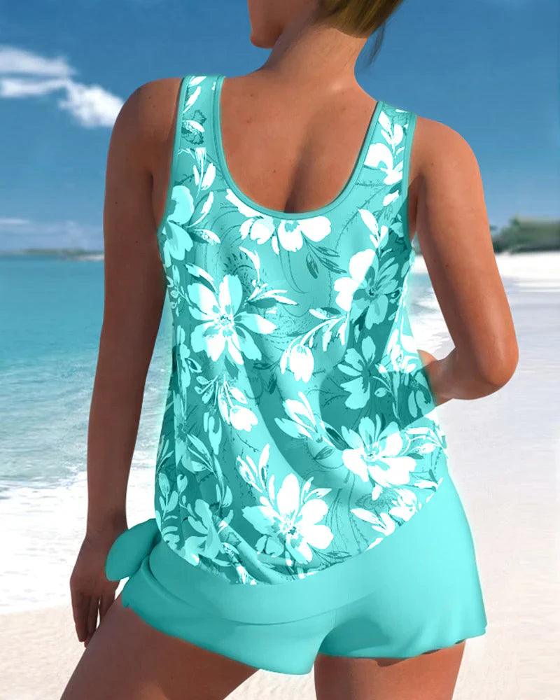 Tankini Dwuczęściowy Top Szorty Boy Short Lato