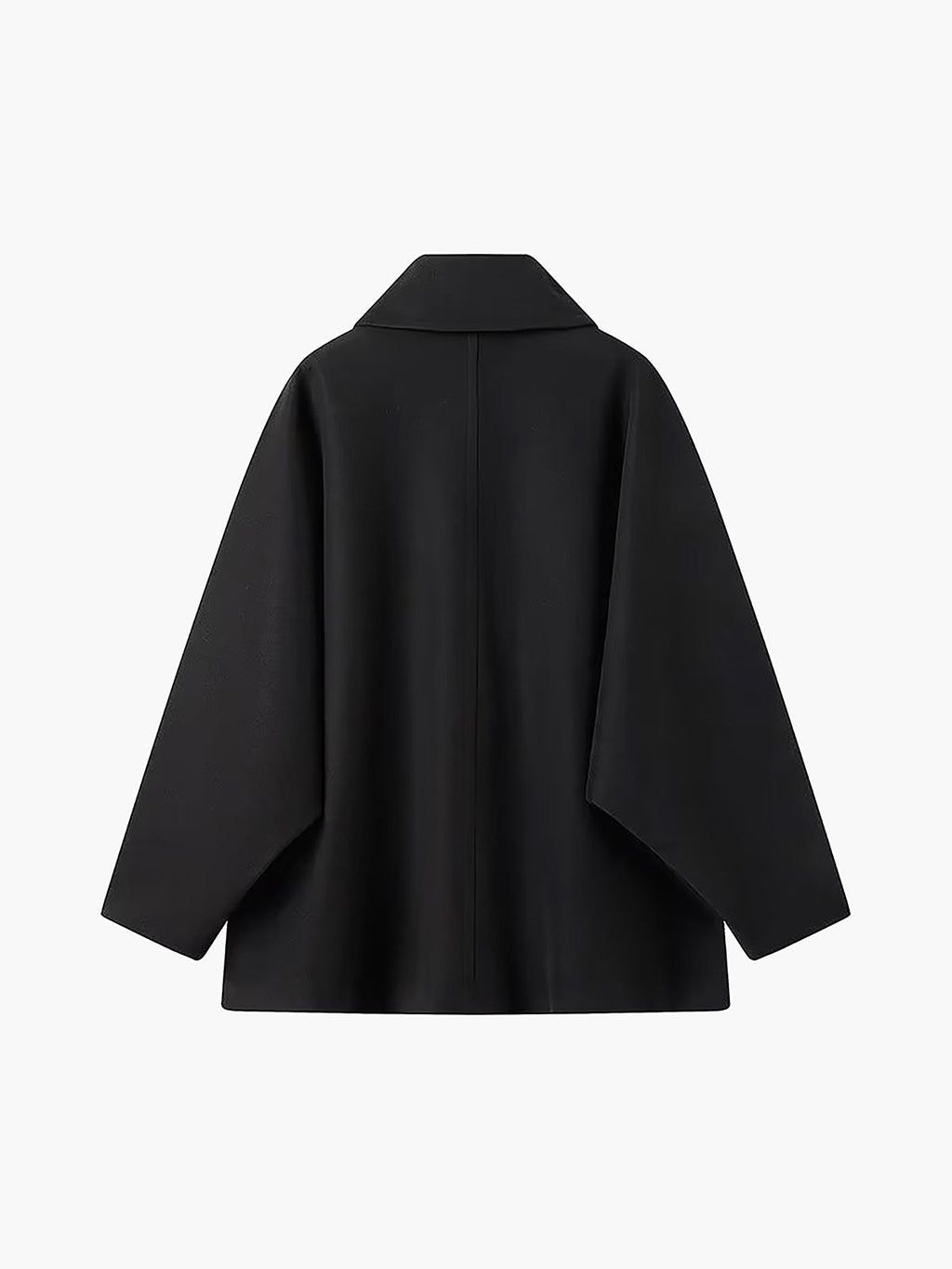 Oversized Wool Coat with Buttons Long Winter