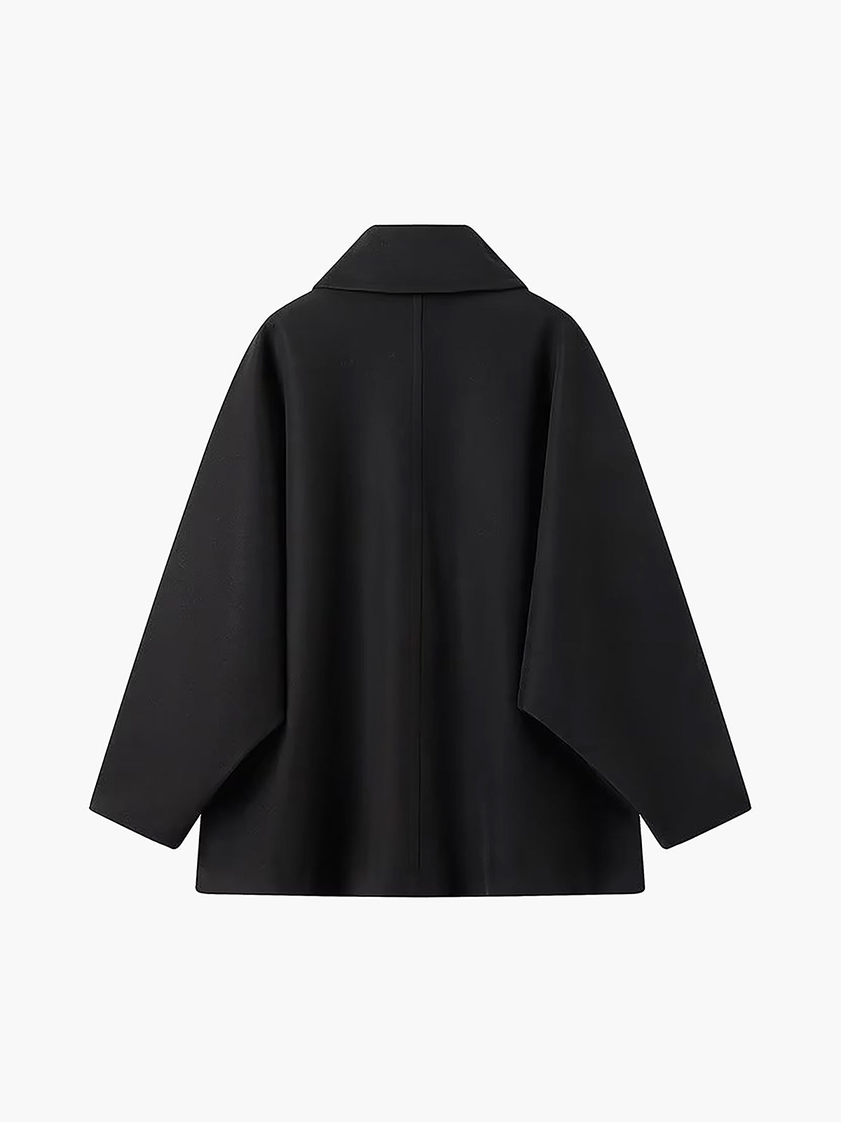Płaszcz Wełniany Oversize Na Guziki Długi Zimowy
