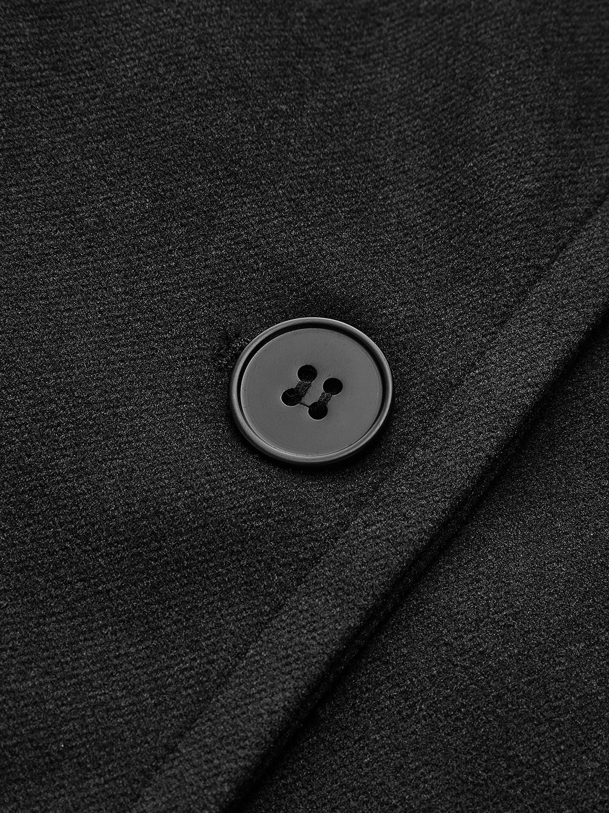 Oversized Wool Coat with Buttons Long Winter