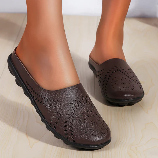 Leather Orthopedic Sandals Round Toe Summer