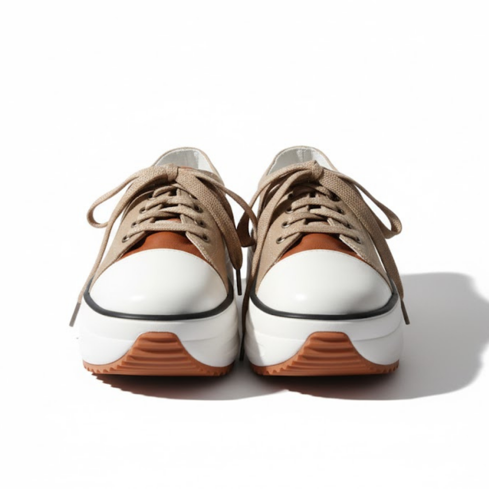 Niskie trampki na platformie z grubą podeszwą