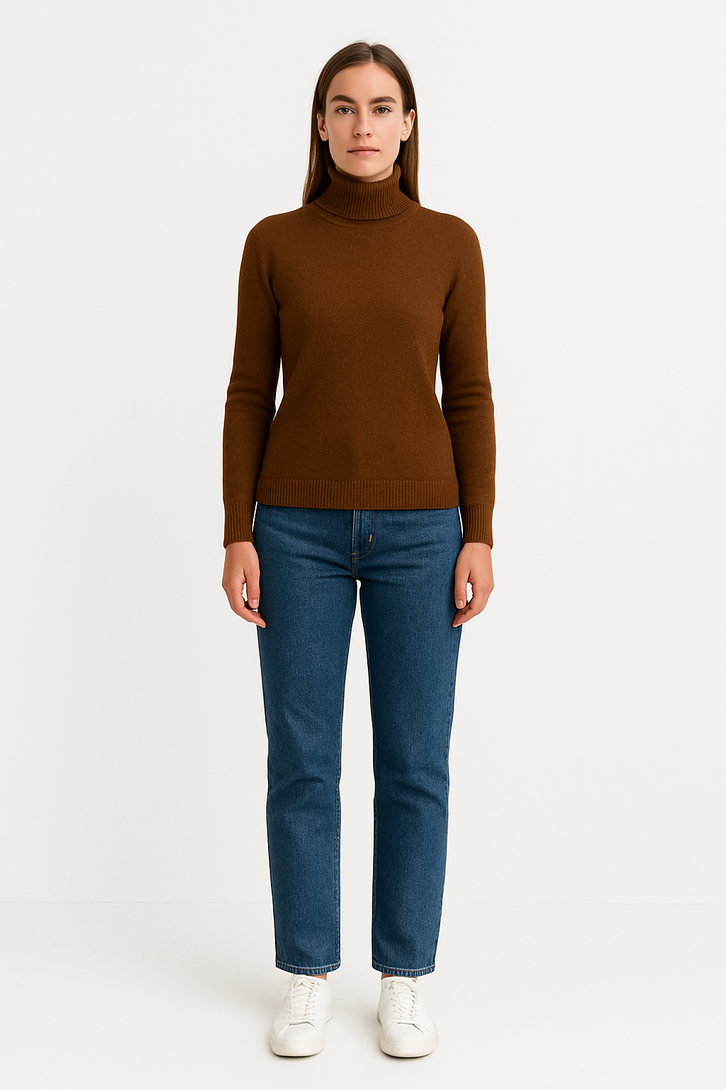 Damski Golf z Dopasowanym Krojem i Klasycznym Dzianinowym Wzorem