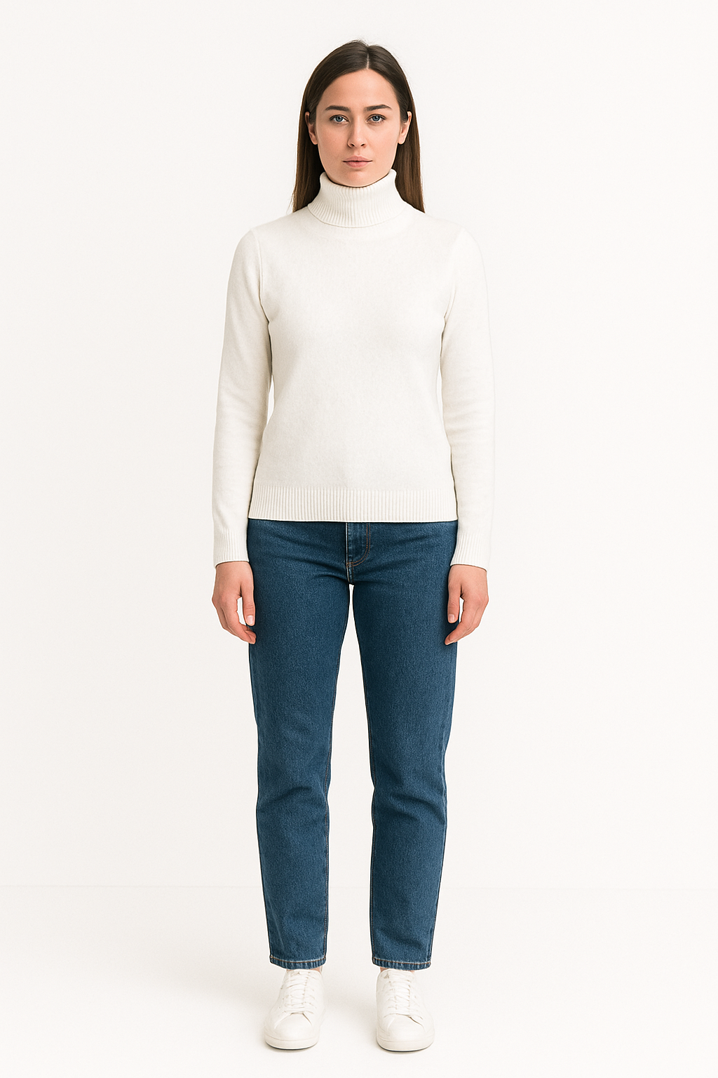 Damski Golf z Dopasowanym Krojem i Klasycznym Dzianinowym Wzorem