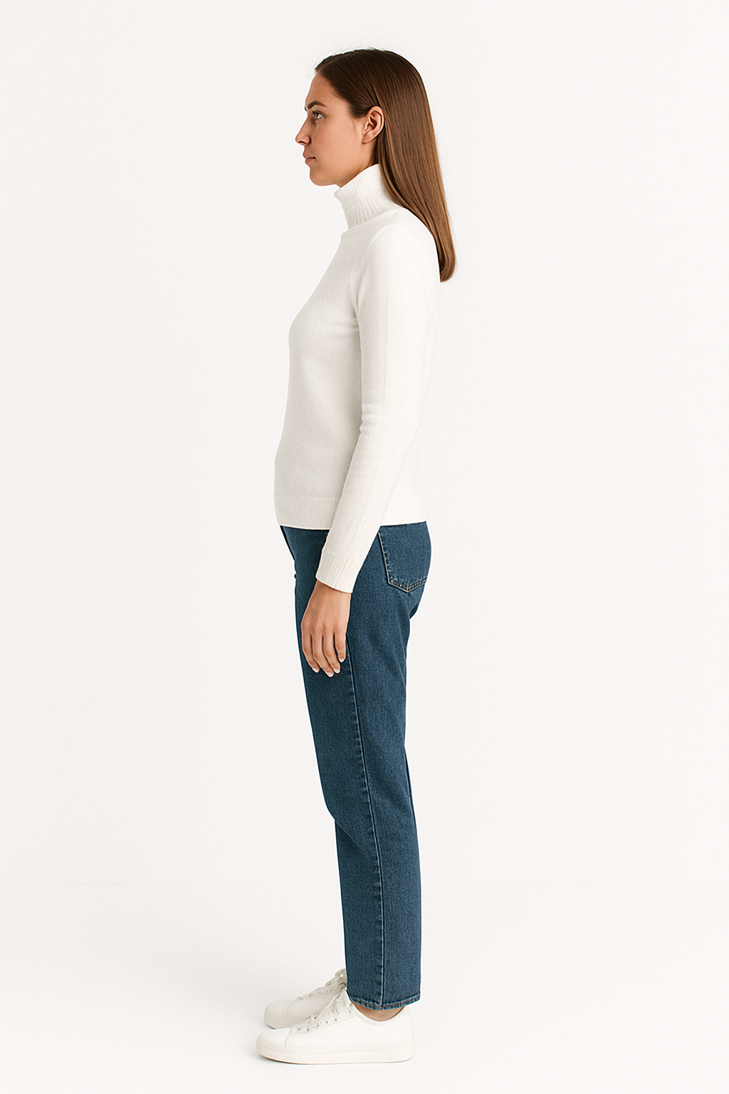 Damski Golf z Dopasowanym Krojem i Klasycznym Dzianinowym Wzorem