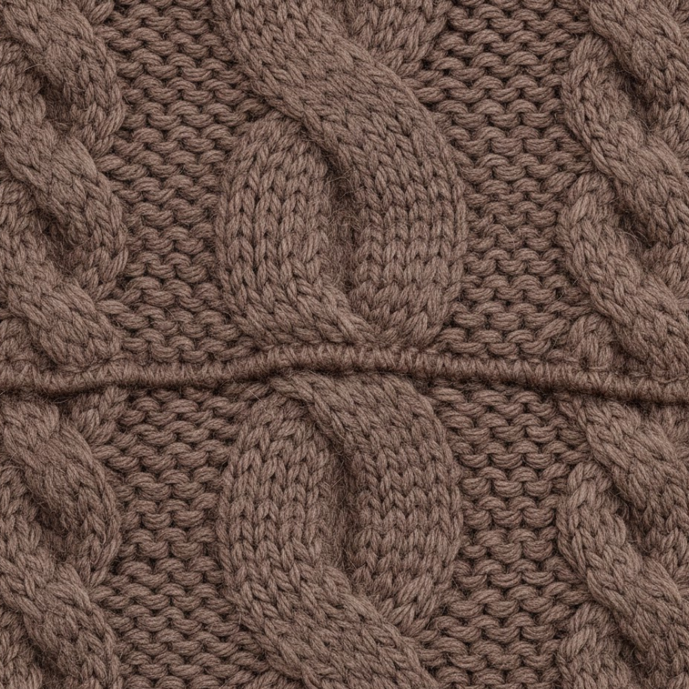 Damski sweter z golfem o splocie kablowym