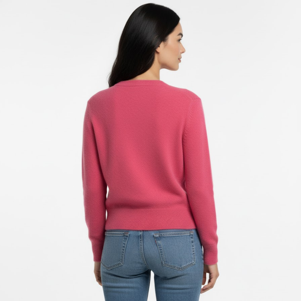 Kardigan damski z okrągłym dekoltem