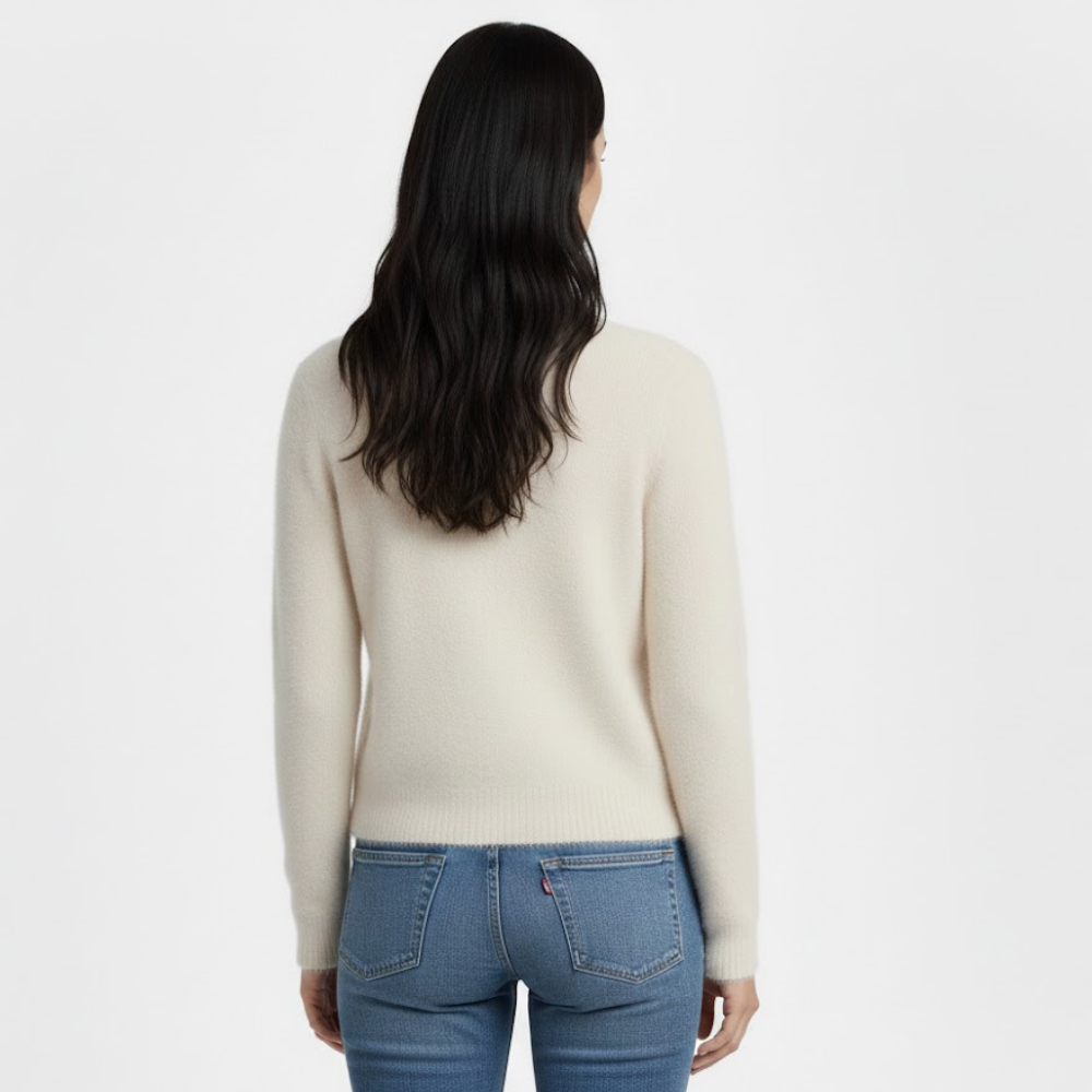 Kardigan damski z ozdobnym kołnierzykiem