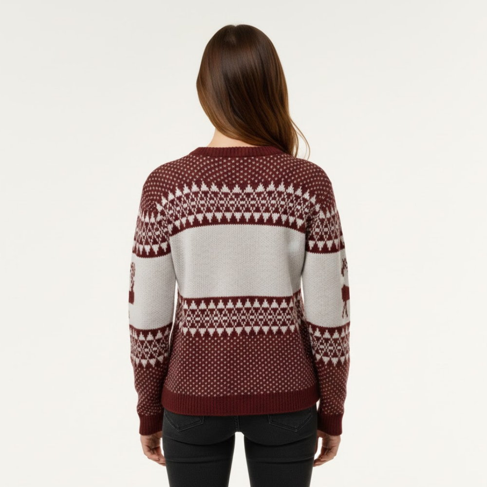 Sweter świąteczny w stylu nordyckim dla kobiet