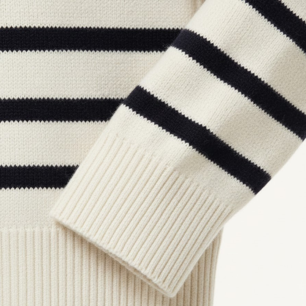 Damski sweter w paski oversize