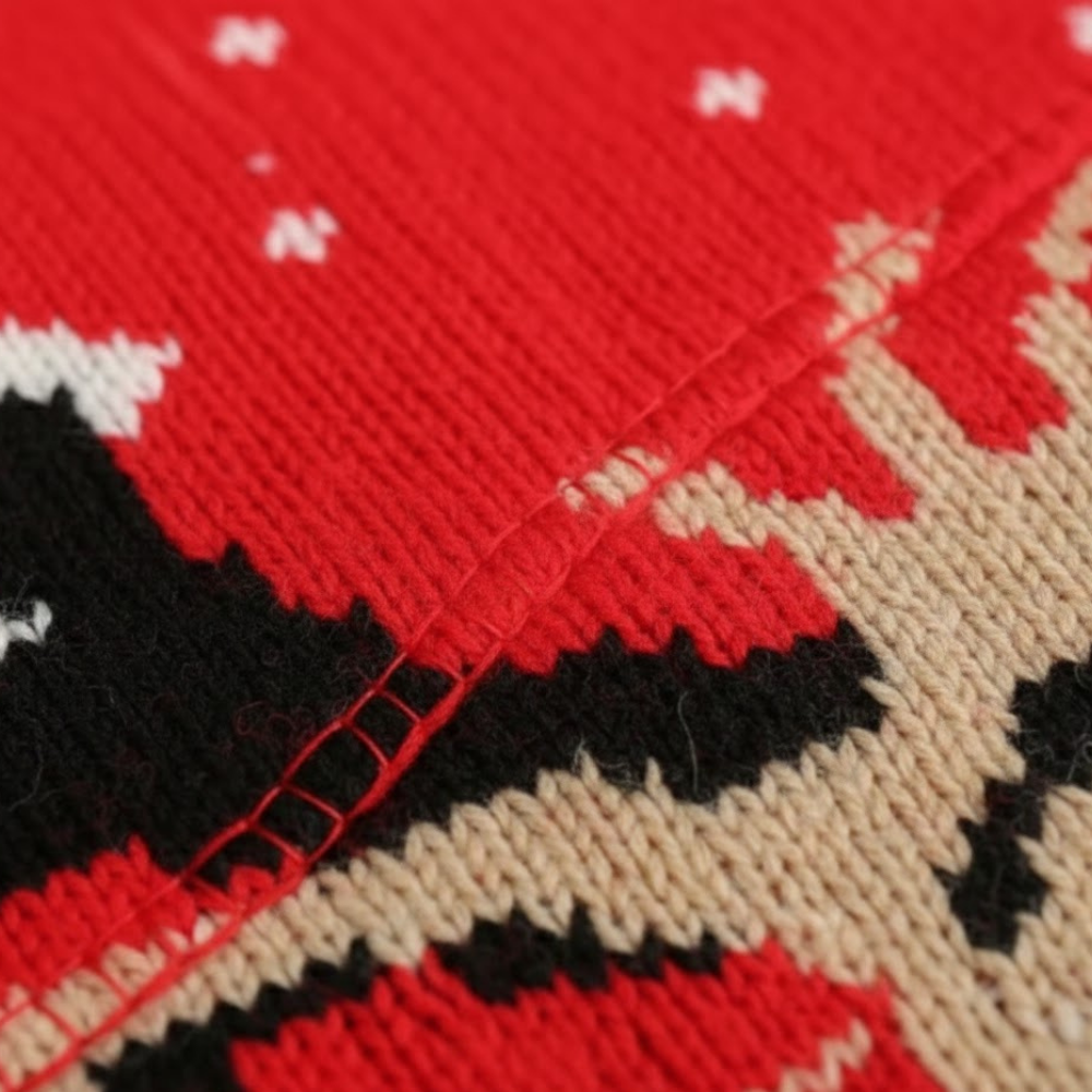 Luźny damski sweter z reniferem