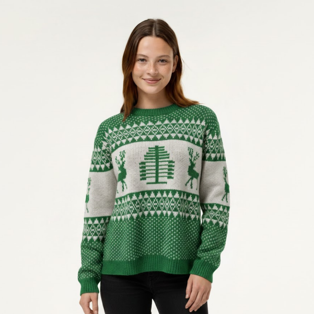 Sweter świąteczny w stylu nordyckim dla kobiet