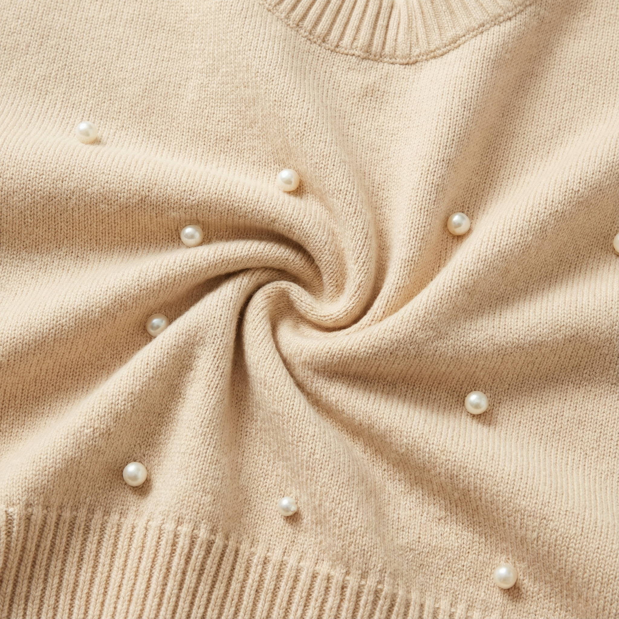 Kardigan Dzianinowy Damski Z Perłami Elegancki Sweter Rozpinany