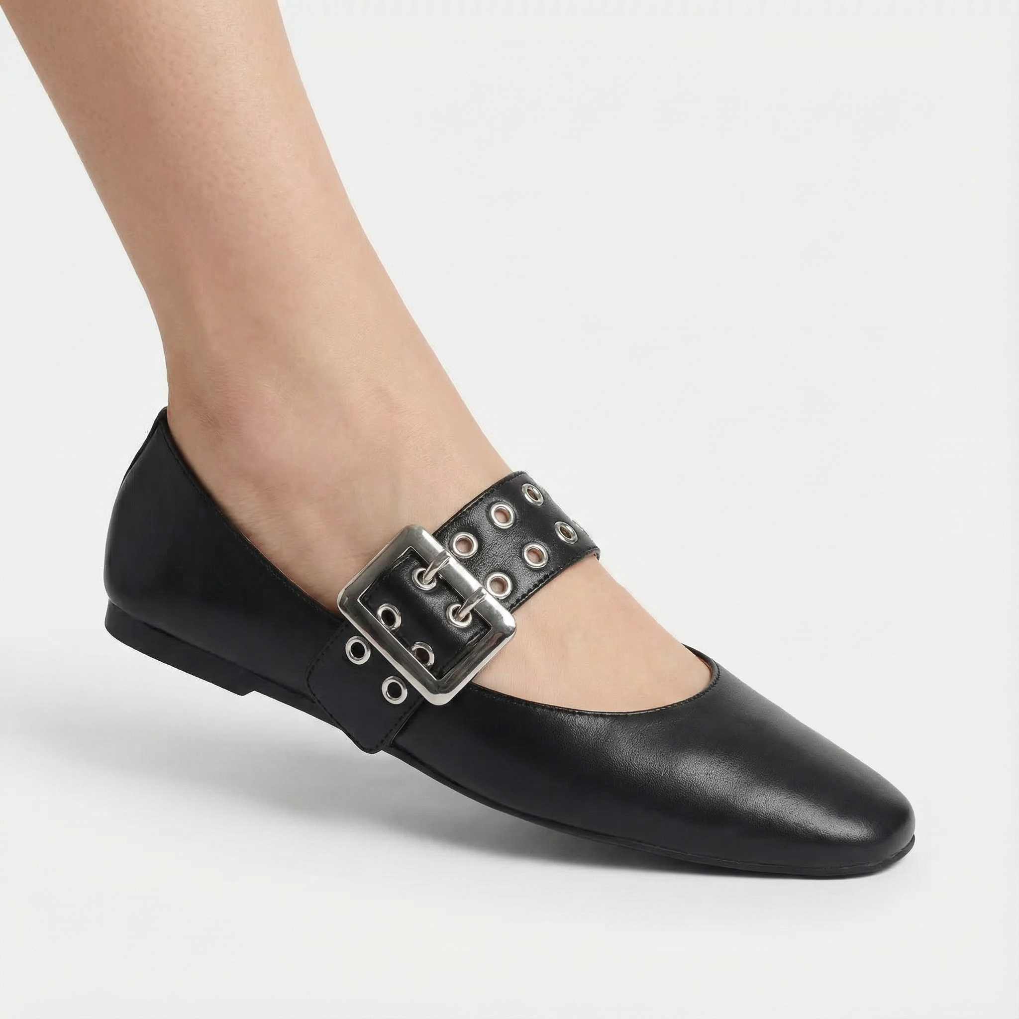 Półbuty Skórzane Płaskie Wsuwane Eleganckie Damskie