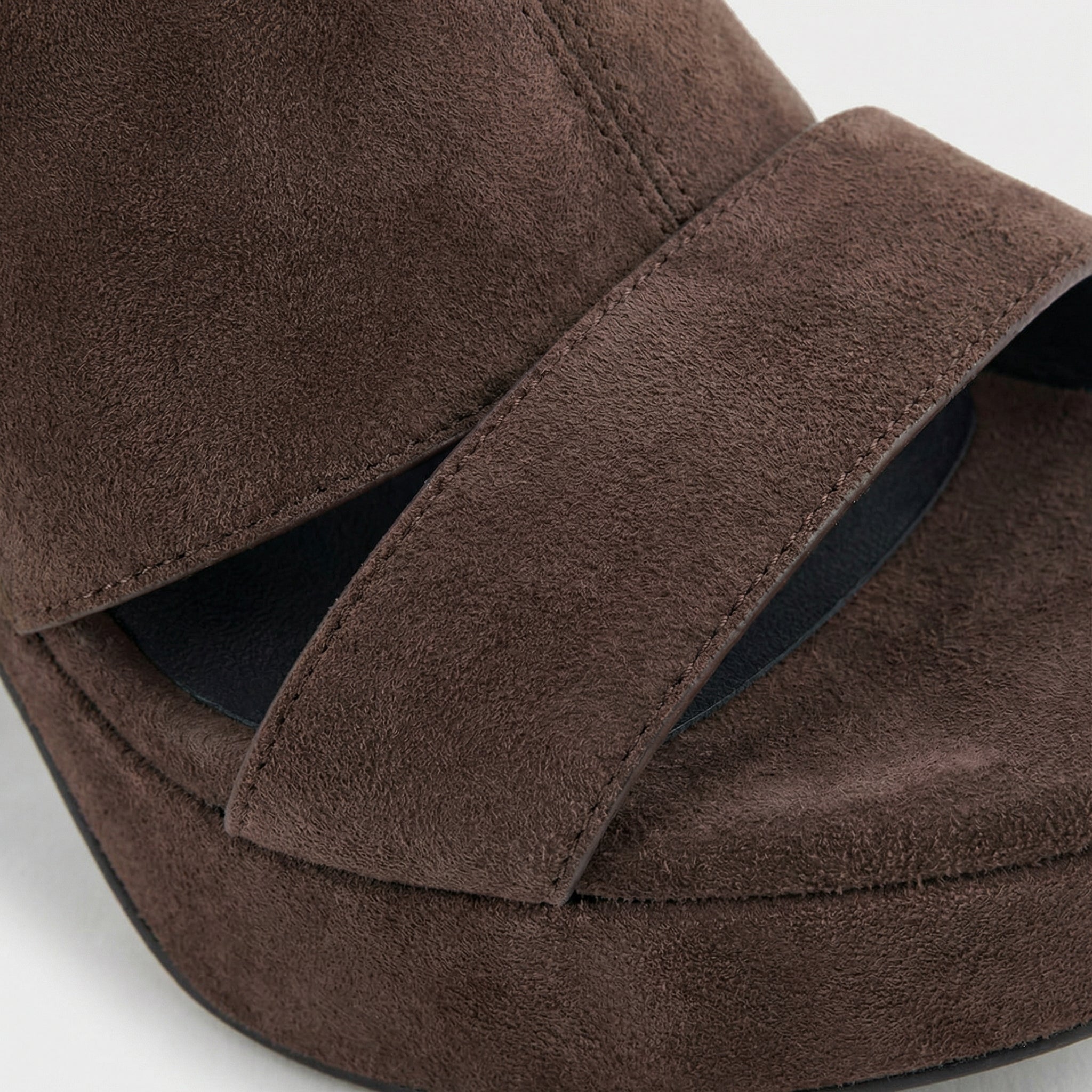 Brązowe Sandały Camera na Platformie – Naturalny Zamsz, Wkładka, Podeszwa Diamond Flex