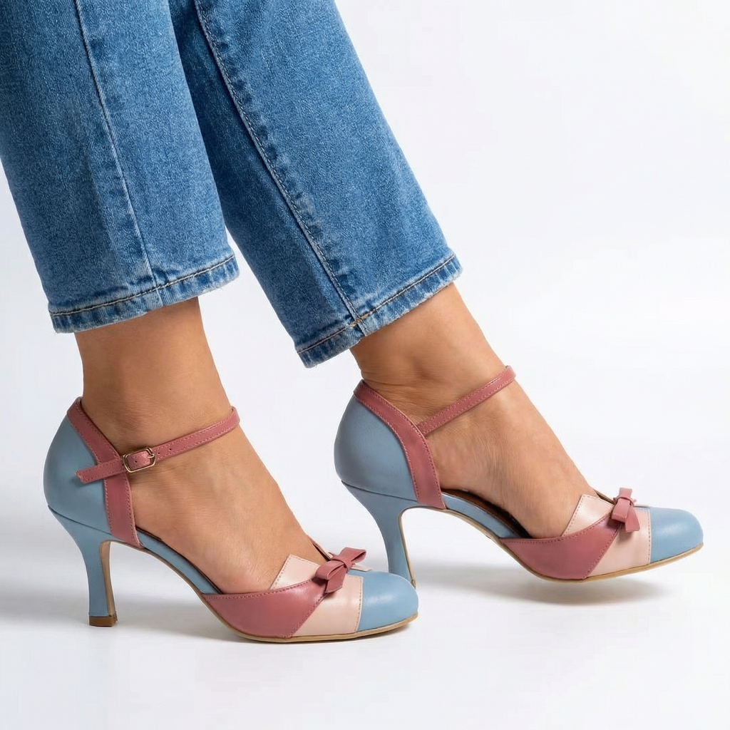 Sandały Na Obcasie Regulowany Pasek Na Kostkę Lato