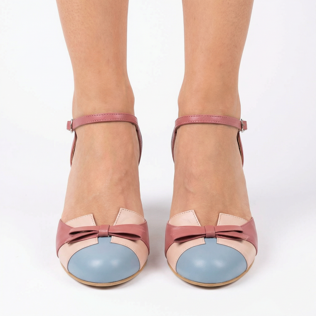 Sandały Na Obcasie Regulowany Pasek Na Kostkę Lato