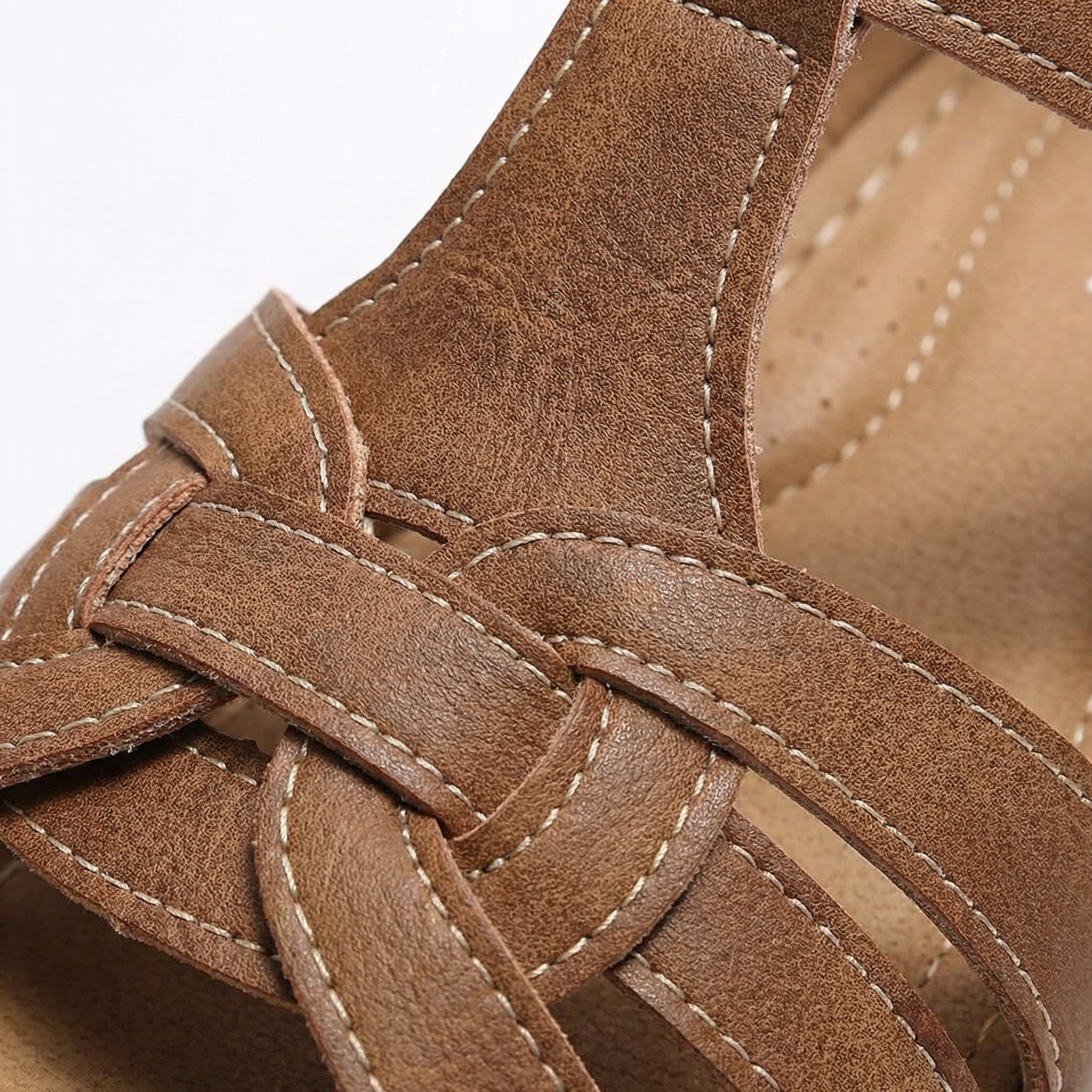 Damskie Rzymianki z Paskami – Amortyzowana Wkładka, Wiązanie wokół Kostki, Wygodny Zamek z Tyłu