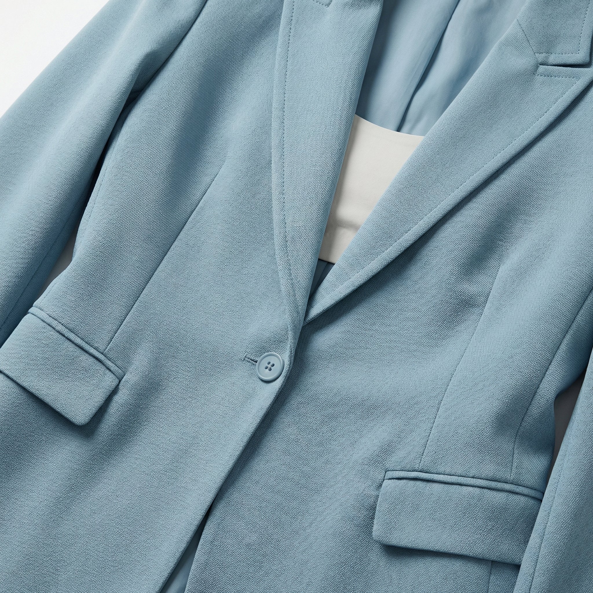 Damski Taliowany Żakiet – Lekki Styl Wiosenny, Zapięcie na Jeden Guzik, Oddychająca Tkanina Premium