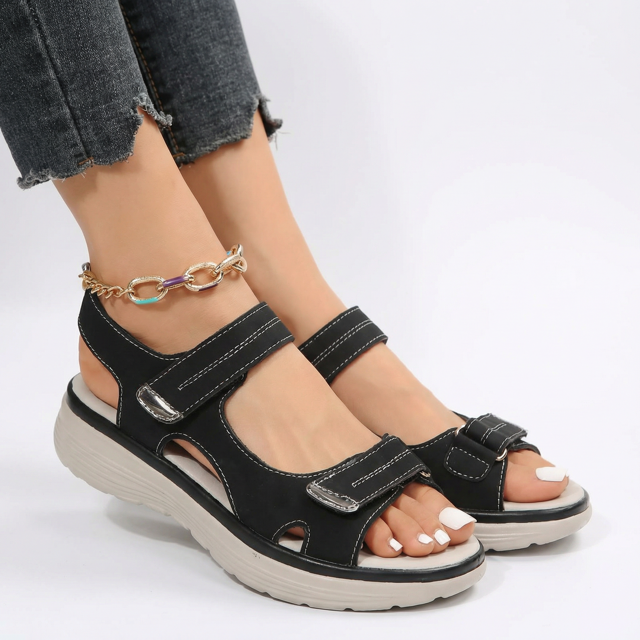 Damskie Sandały Ortopedyczne Zofia – Ulga dla Haluksów, Wsparcie Łuku Stopy, Amortyzująca Podeszwa