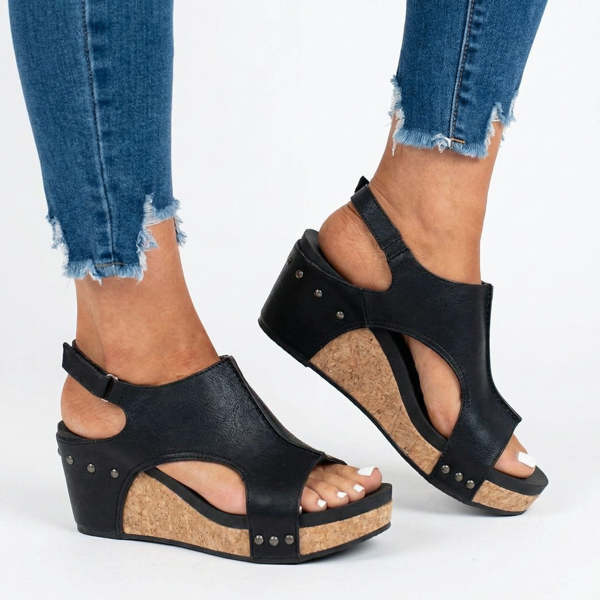 Damskie Skórzane Sandały Ortopedyczne Auria – Prawdziwa Skóra, Wsparcie Łuku i Pięty, Amortyzowana Wkładka