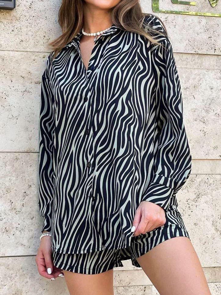 Women's Zebra Two-Piece Set