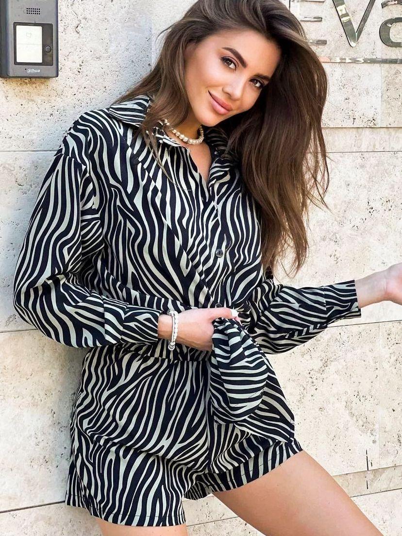 Women's Zebra Two-Piece Set